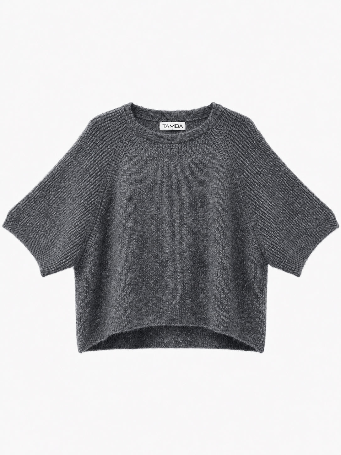 Alpaca Blend Ribbed Wide-Sleeve Sweater