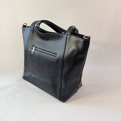 Siena - Large Italian Pebbled Leather Tote Bag