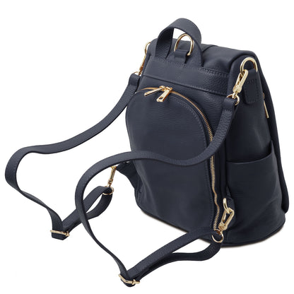TL Bag - Soft leather backpack - convertible 2-in-1 backpack shoulder bag