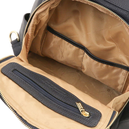 TL Bag - Soft leather backpack - convertible 2-in-1 backpack shoulder bag