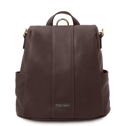TL Bag - Soft leather backpack - convertible 2-in-1 backpack shoulder bag