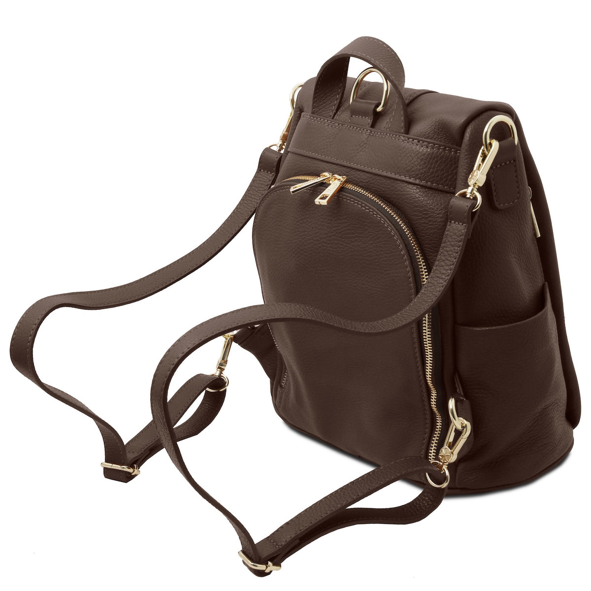 TL Bag - Soft leather backpack - convertible 2-in-1 backpack shoulder bag