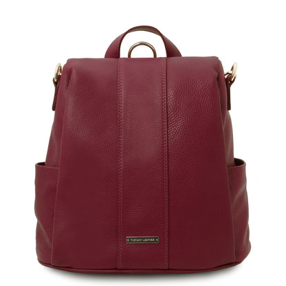 TL Bag - Soft leather backpack - convertible 2-in-1 backpack shoulder bag