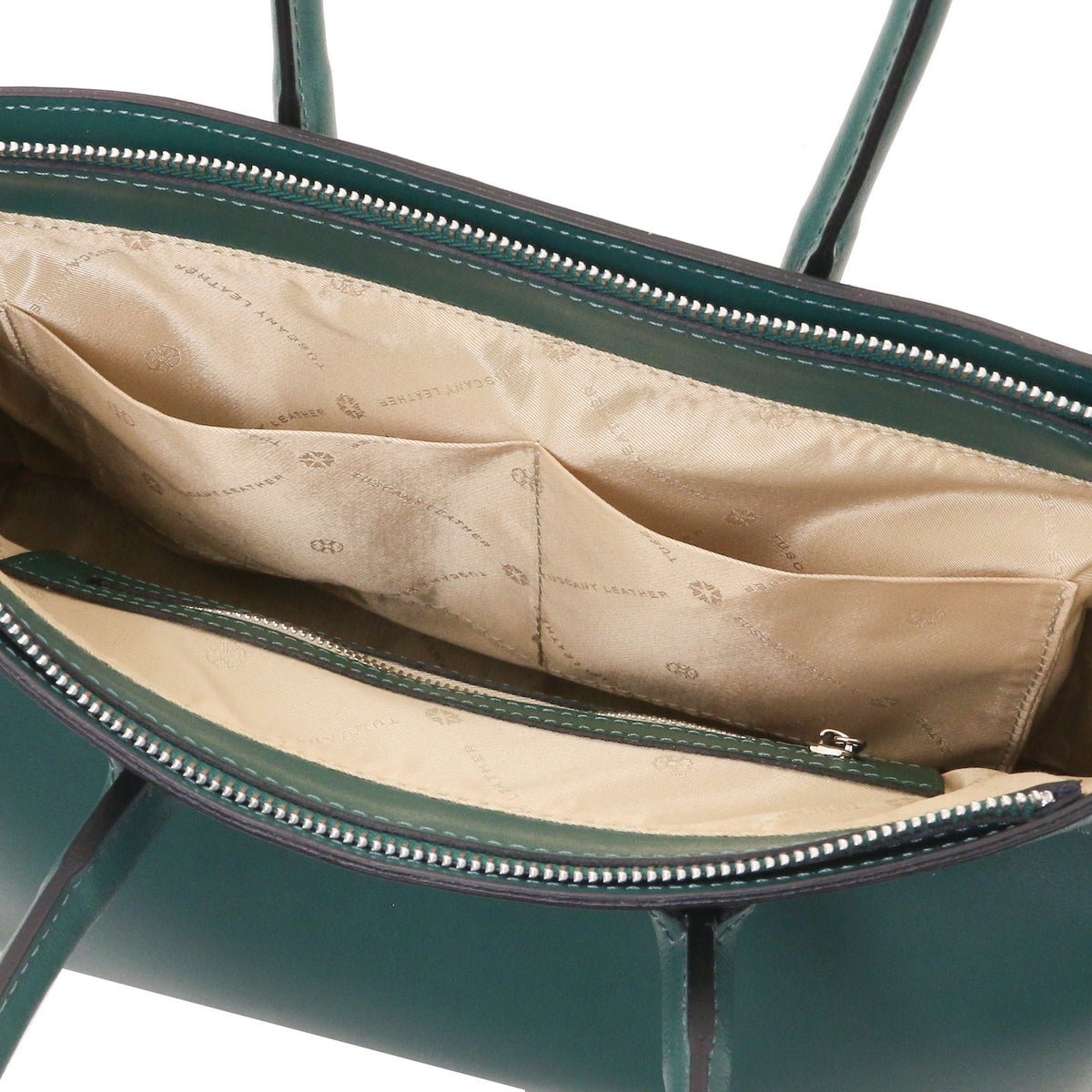 TL Bag - Structured leather handbag with shoulder strap