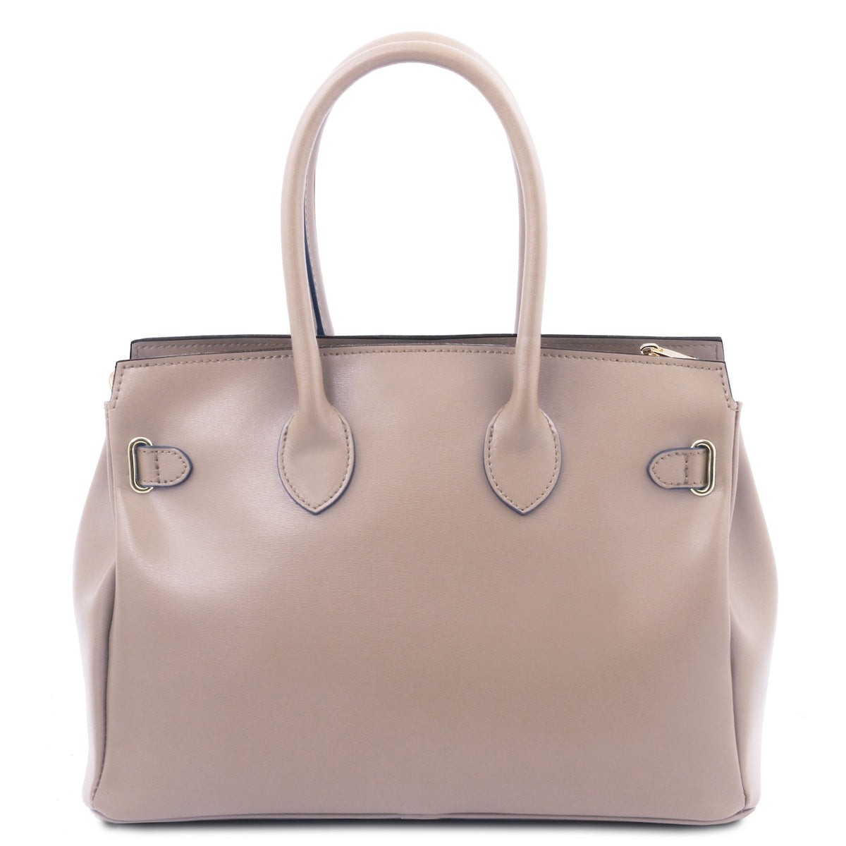 TL Bag - Structured leather handbag with shoulder strap