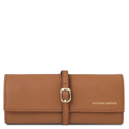 Soft leather jewellery case