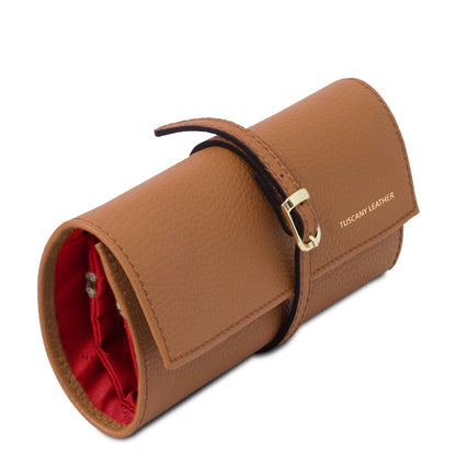 Soft leather jewellery case