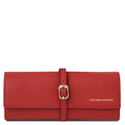 Soft leather jewellery case