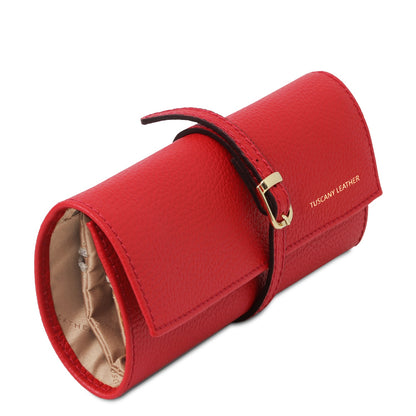 Soft leather jewellery case
