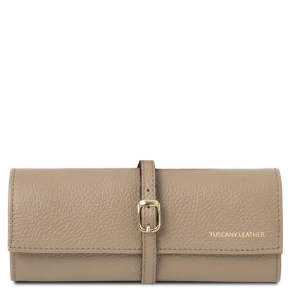 Soft leather jewellery case
