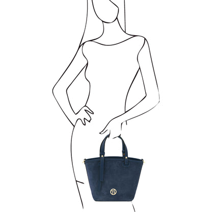 Glacette - Suede leather bucket bag | TL142261