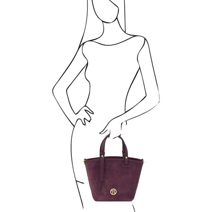 Glacette - Suede leather bucket bag | TL142261