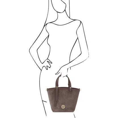Glacette - Suede leather bucket bag | TL142261
