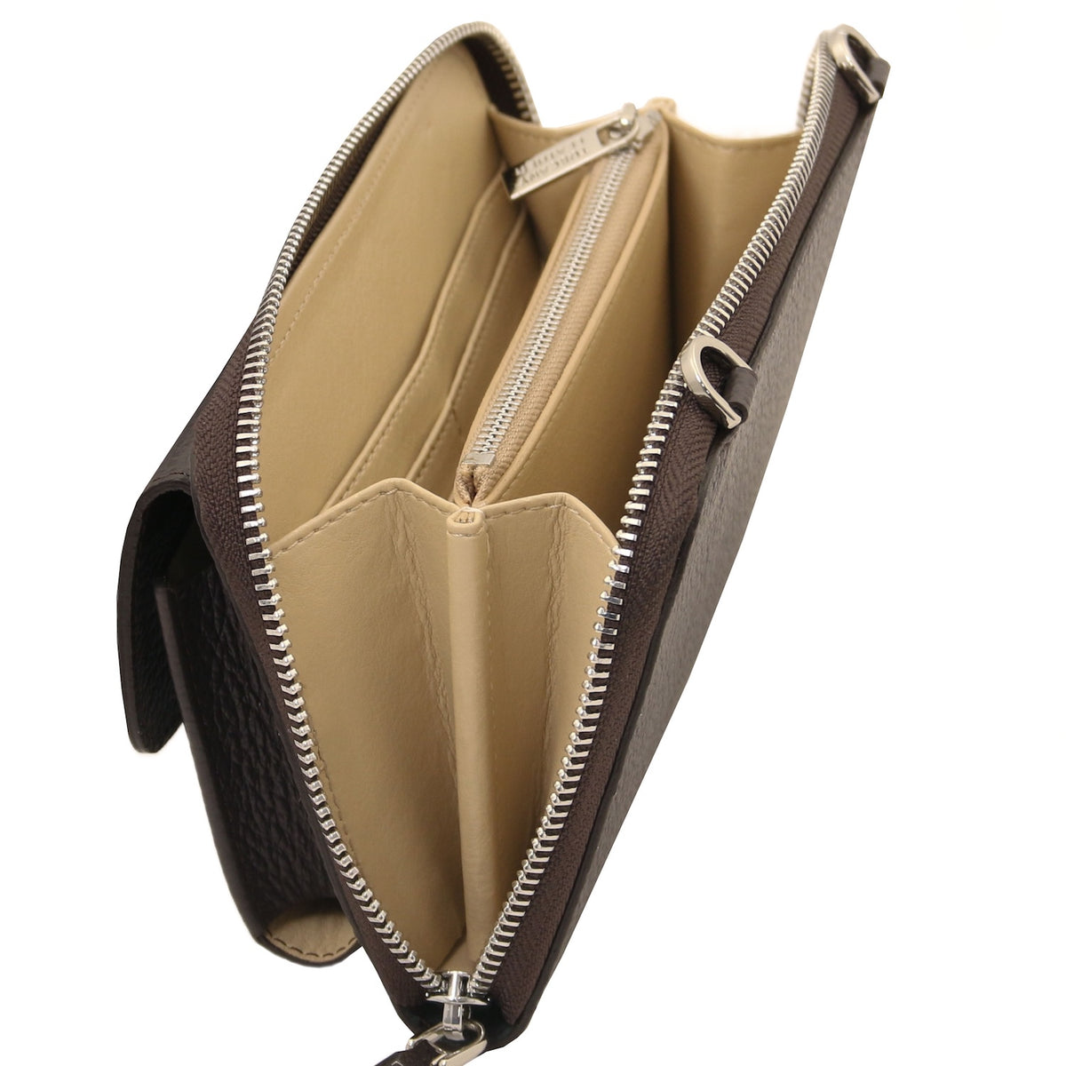 Urania - Leather phone wallet with strap