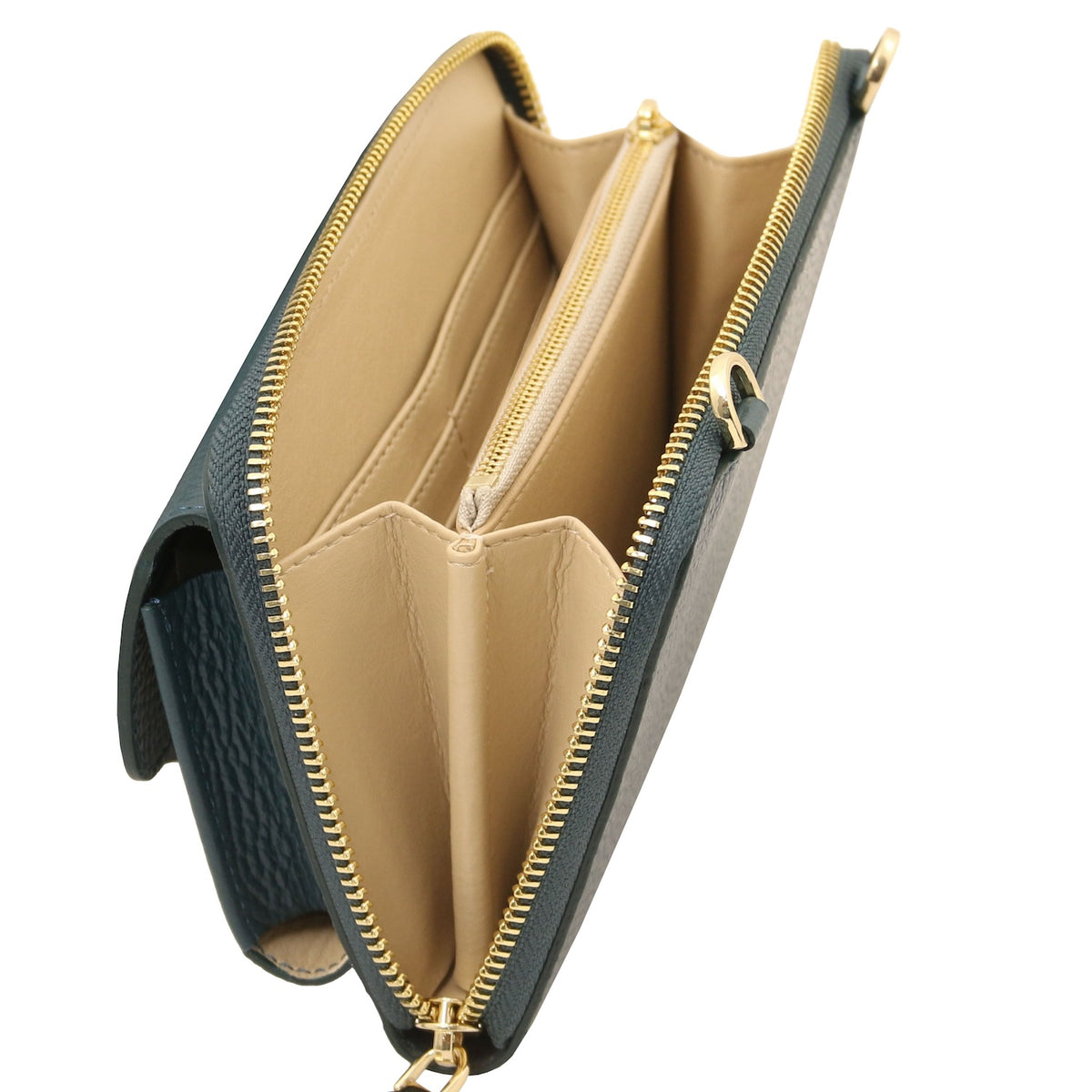 Urania - Leather phone wallet with strap