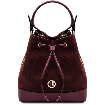 Minerva - Suede leather bucket bag | TL142476