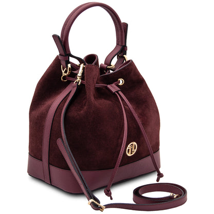 Minerva - Suede leather bucket bag | TL142476