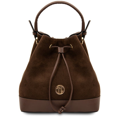 Minerva - Suede leather bucket bag | TL142476