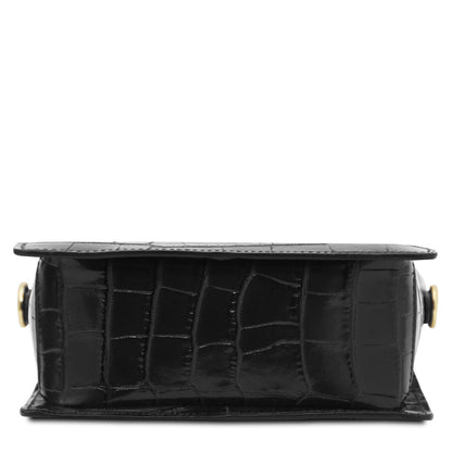 Croque - Croc print leather handbag | TL142503