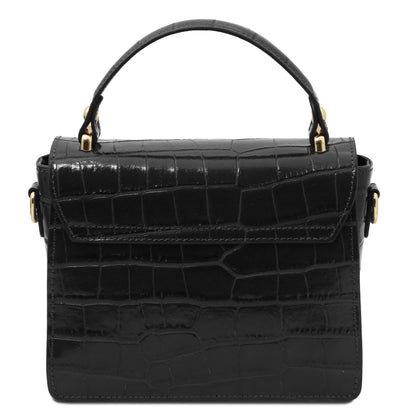 Croque - Croc print leather handbag | TL142503