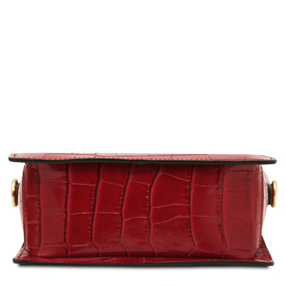 Croque - Croc print leather handbag | TL142503