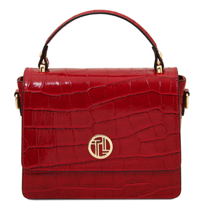 Croque - Croc print leather handbag | TL142503