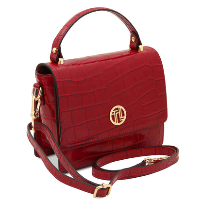 Croque - Croc print leather handbag | TL142503