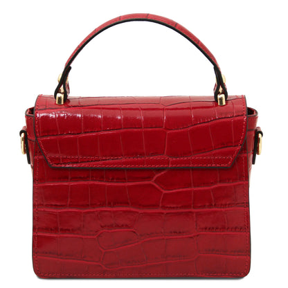 Croque - Croc print leather handbag | TL142503