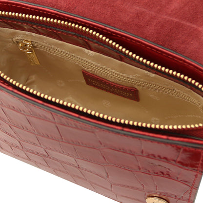 Croque - Croc print leather handbag | TL142503