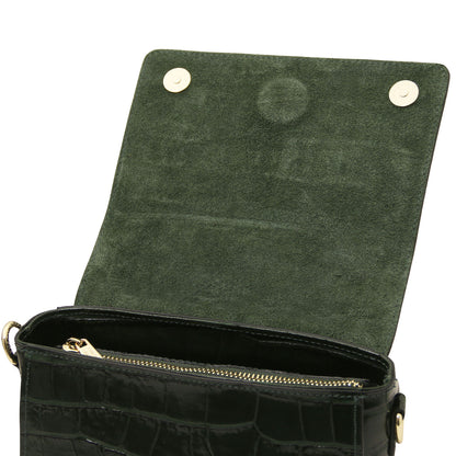 Croque - Croc print leather handbag | TL142503