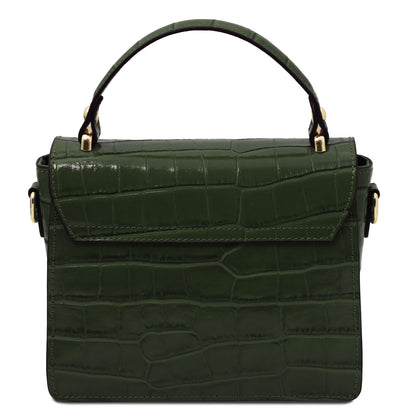 Croque - Croc print leather handbag | TL142503