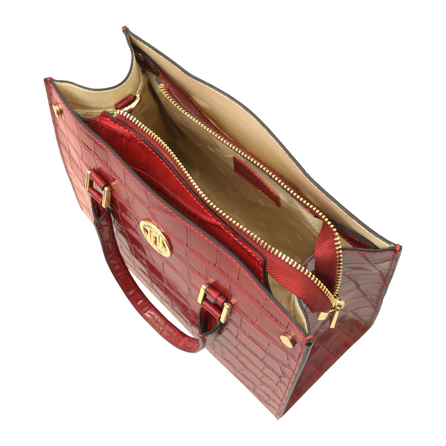 Croque - Croc print leather tote handbag | TL142504