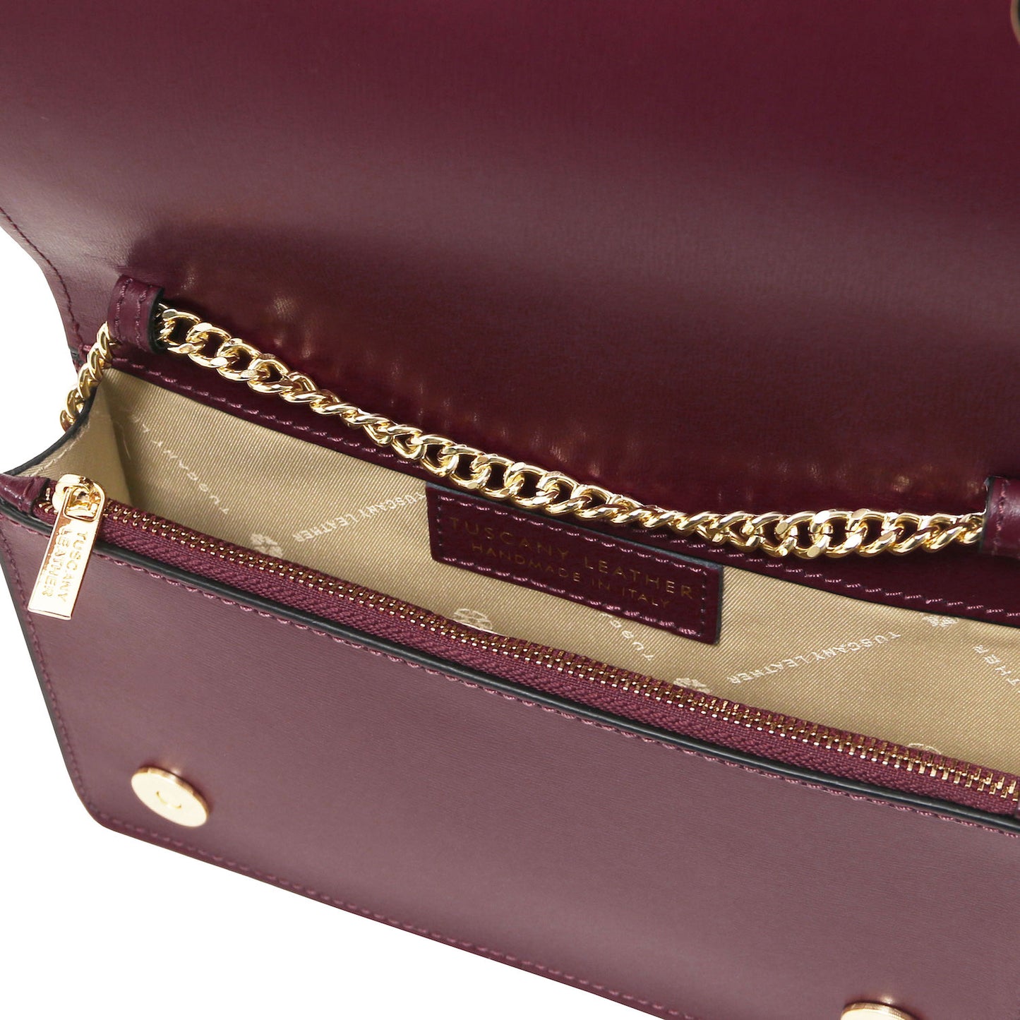 Opera - Leather clutch with chain strap | TL142505