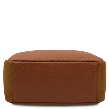 Arco - Suede and pebbled leather backpack | TL142509