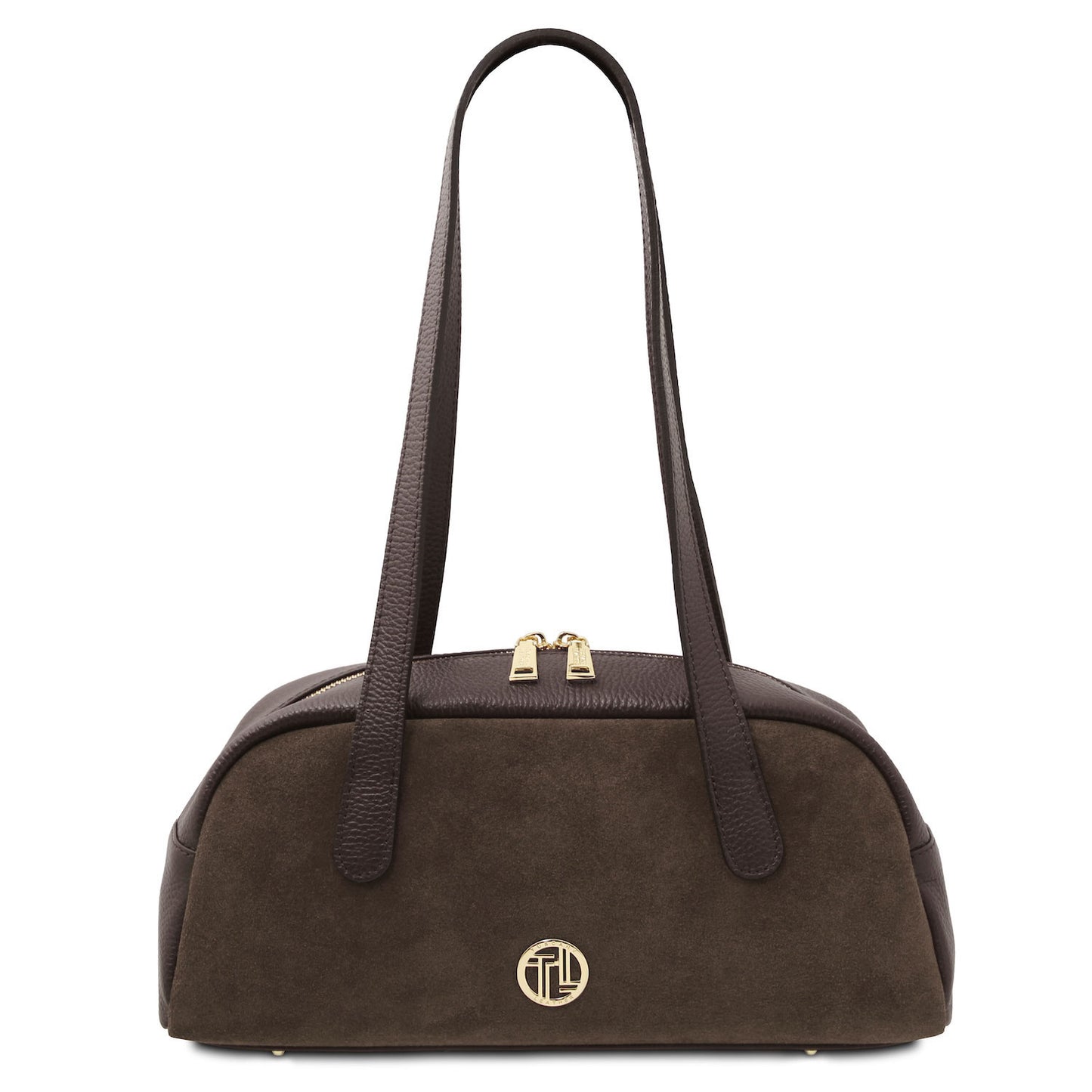 Eclaire - East-West Suede Leather Shoulder Bag | TL142516