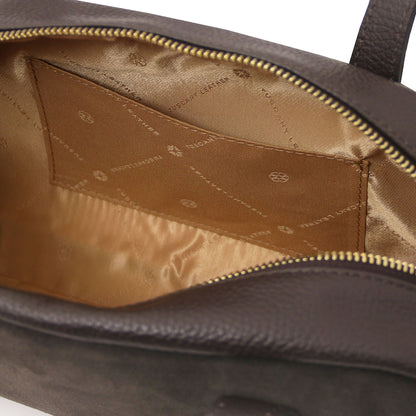 Eclaire - East-West Suede Leather Shoulder Bag | TL142516