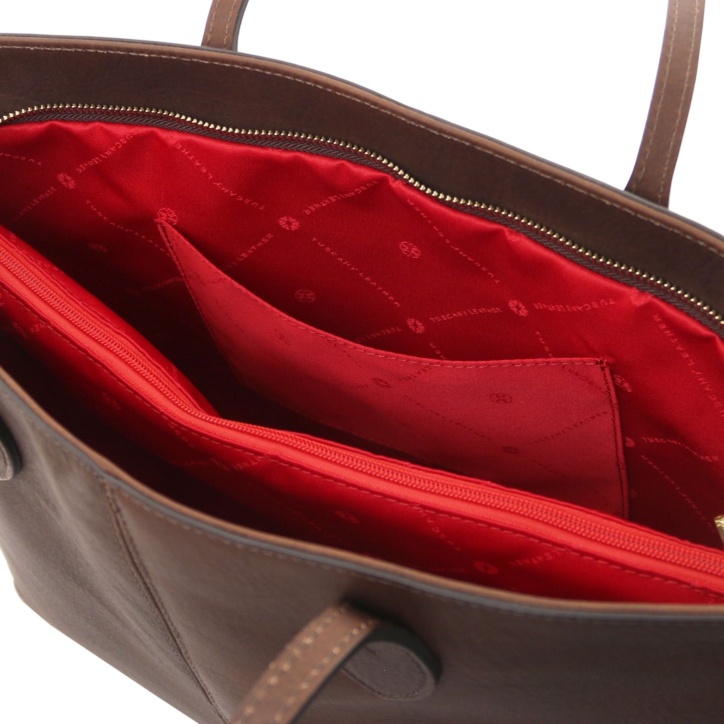 Essenza - Long handle leather tote bag | TL142612