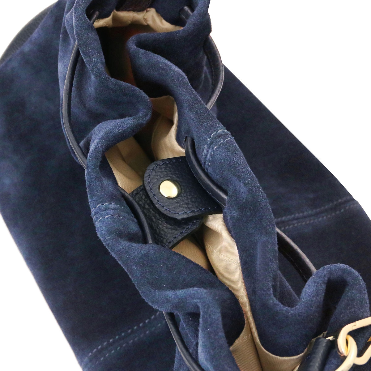 Allure - Soft Suede Leather Bucket Shopper Bag - TL142614