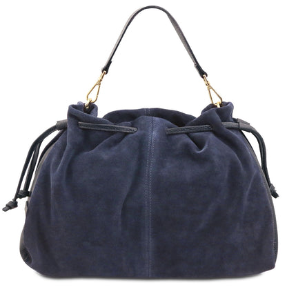 Allure - Soft Suede Leather Bucket Shopper Bag - TL142614