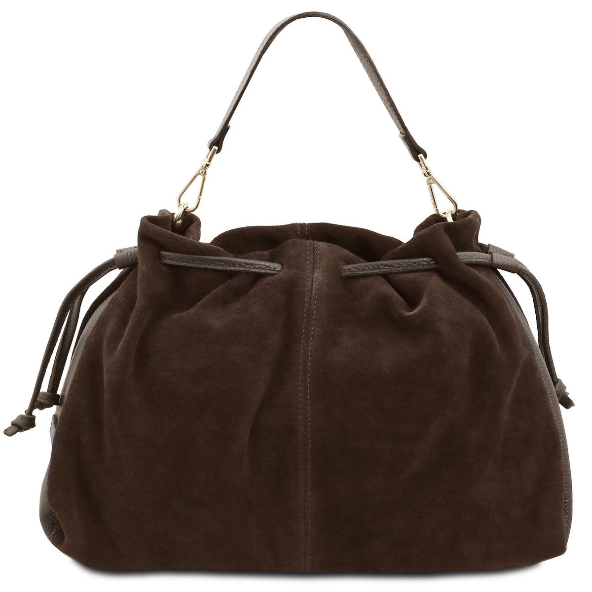 Allure - Soft Suede Leather Bucket Shopper Bag - TL142614