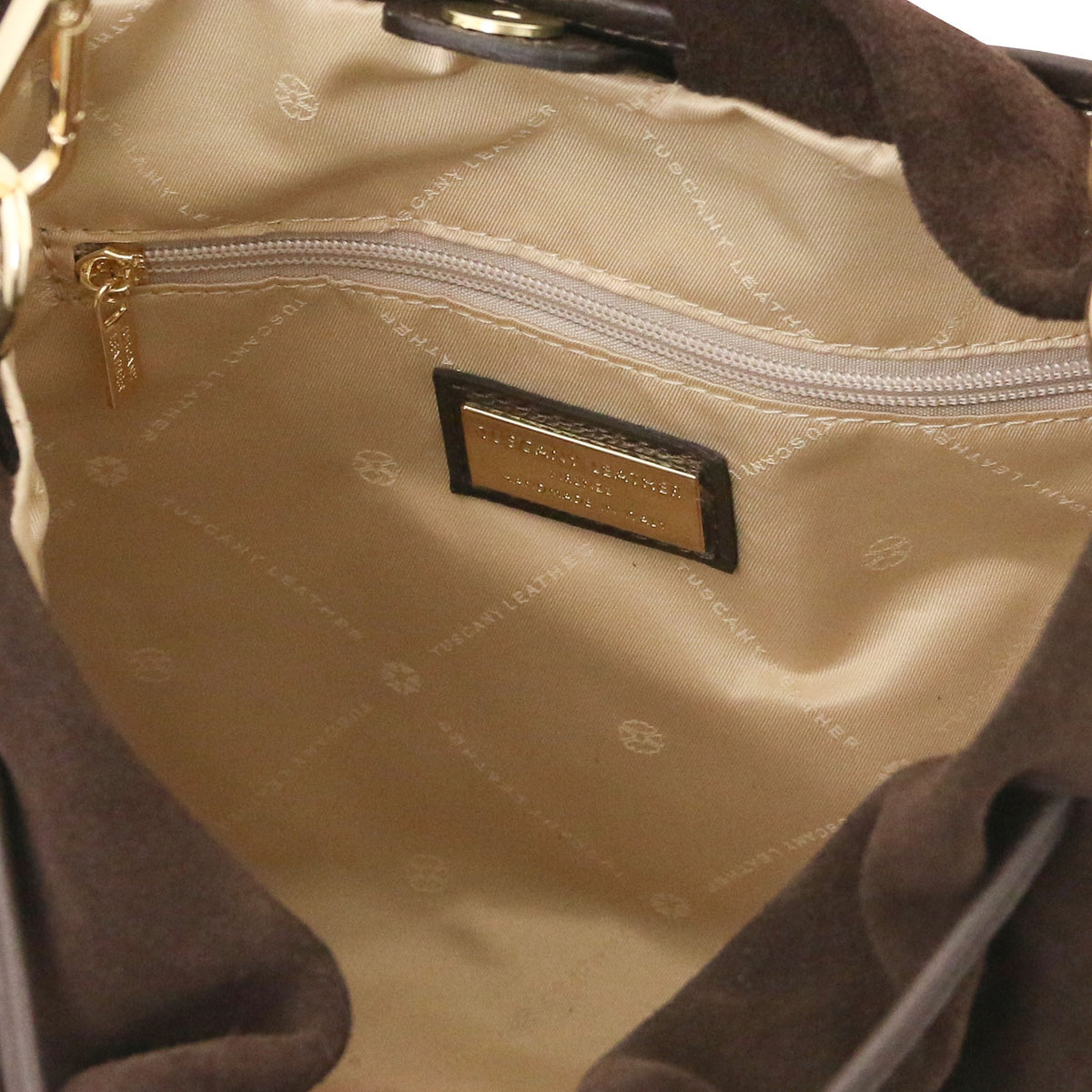 Allure - Soft Suede Leather Bucket Shopper Bag - TL142614