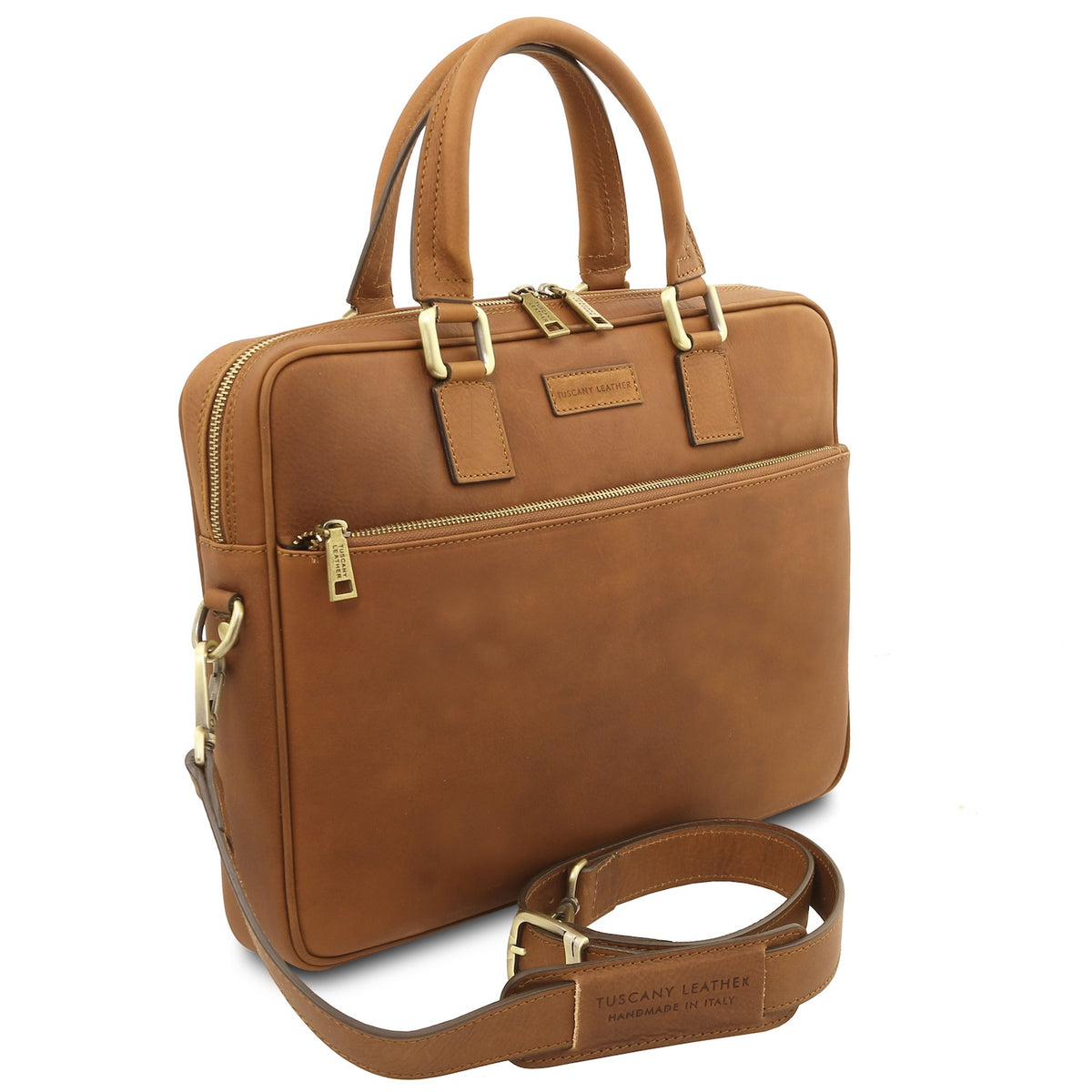 Ferrara - Vegetable tanned leather laptop briefcase