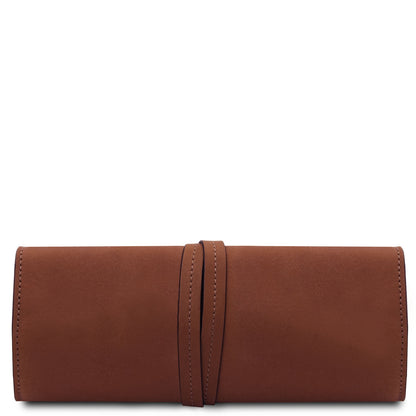 Leather Jewellery Roll in Vegetable-Tanned Leather | TL142625