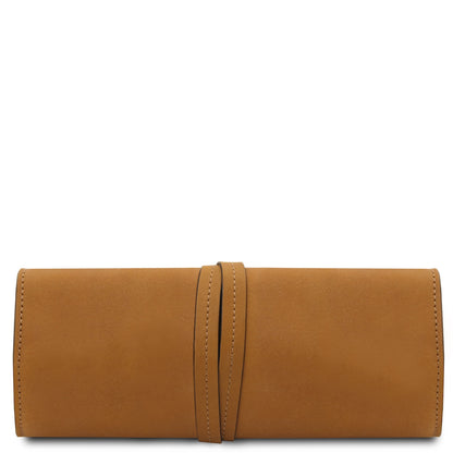 Leather Jewellery Roll in Vegetable-Tanned Leather | TL142625