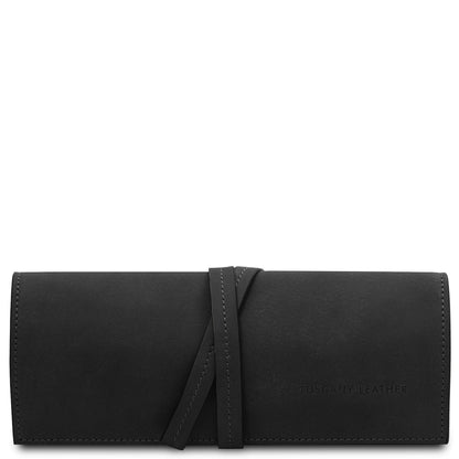 Leather Jewellery Roll in Vegetable-Tanned Leather | TL142625
