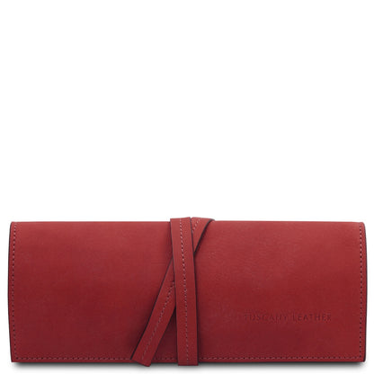 Leather Jewellery Roll in Vegetable-Tanned Leather | TL142625