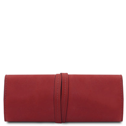 Leather Jewellery Roll in Vegetable-Tanned Leather | TL142625