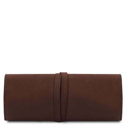 Leather Jewellery Roll in Vegetable-Tanned Leather | TL142625