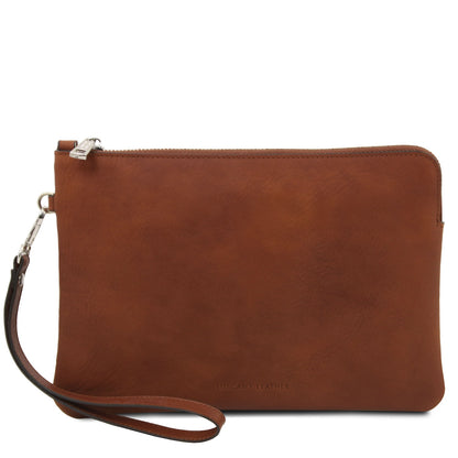 Will - Leather clutch bag with handle