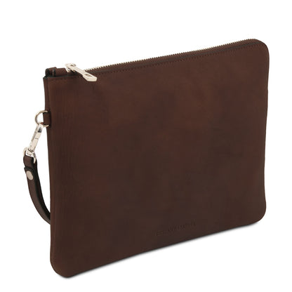 Will - Leather clutch bag with handle